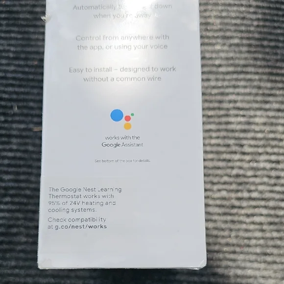 Google Smart Thermostat in Silver - Picture 3 of 3